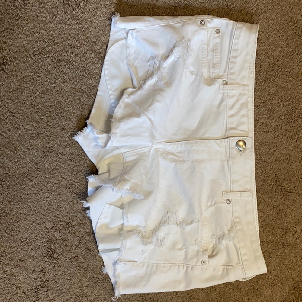 White American eagle high-mid rise short